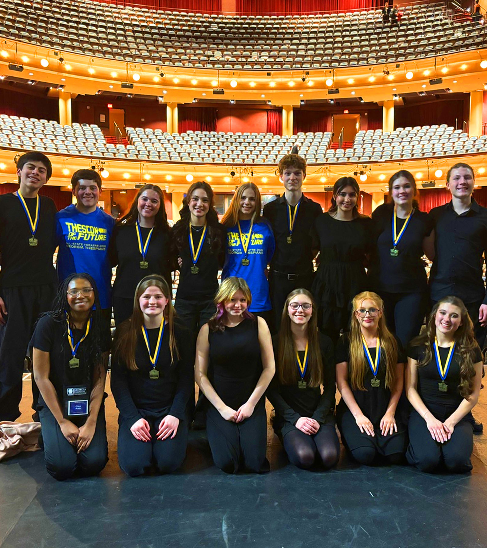 Lakeview Academy theater students performing on stage